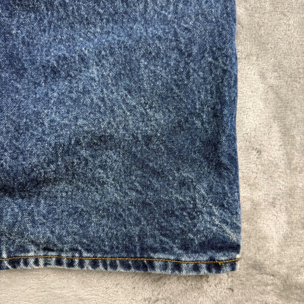 Vintage Nuovo Acid Wash Denim Mini Skirt High Waisted Western Yoke Blue Size 7 - Picture 13 of 16